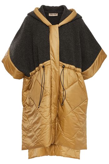 GENTRYPORTOFINO Wool and cashmere blend-paneled quilted shell hooded jacket