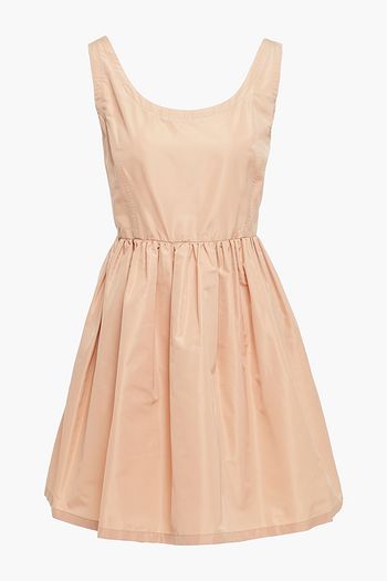 MIU MIU Gathered taffeta mini dress