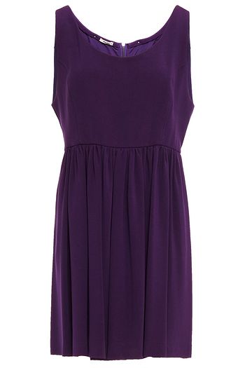 MIU MIU Gathered stretch-crepe mini dress