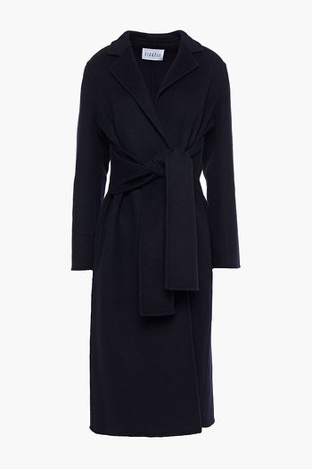 CLAUDIE PIERLOT Gabriela belted wool-blend felt coat