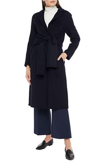 CLAUDIE PIERLOT Gabriela belted wool-blend felt coat