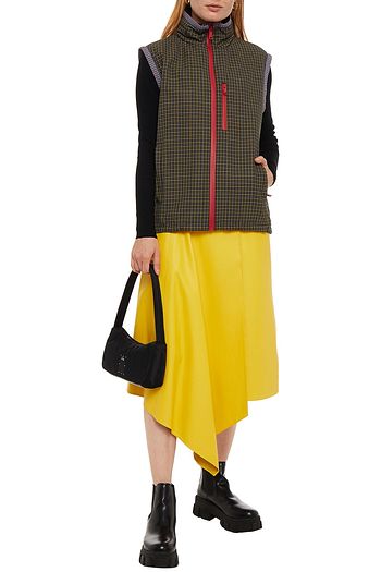 PRADA Checked wool-jacquard vest
