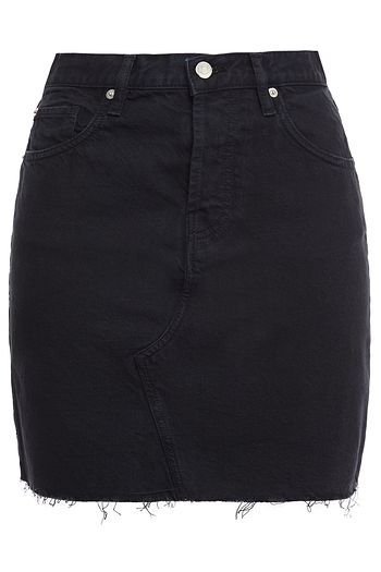 IRO Patna frayed denim mini skirt