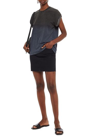 IRO Patna frayed denim mini skirt