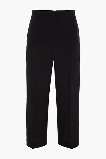 PRADA Cropped Hose mit weitem Bein aus Crêpe de Chine aus Seide