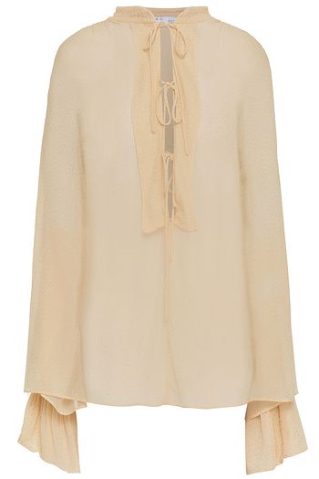IRO Shira gathered glittered georgette blouse