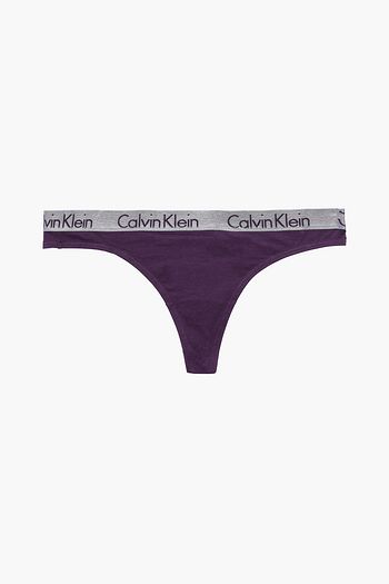 CALVIN KLEIN Metallic-trimmed stretch-cotton jersey low-rise thong