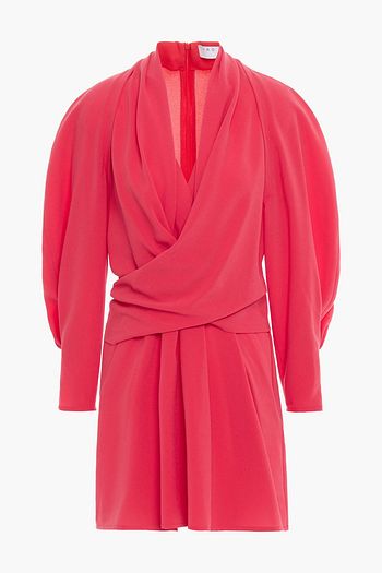 IRO Wrap-effect crepe mini dress