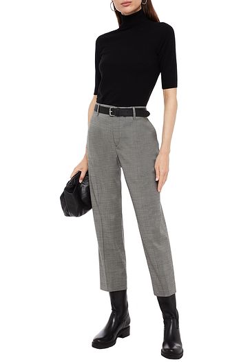 PRADA Cropped wool-blend tapered pants
