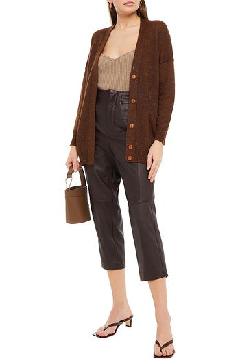 GENTRYPORTOFINO Cropped leather tapered pants