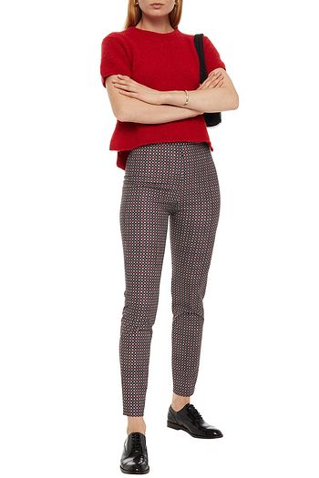 PRADA Printed stretch-twill skinny pants