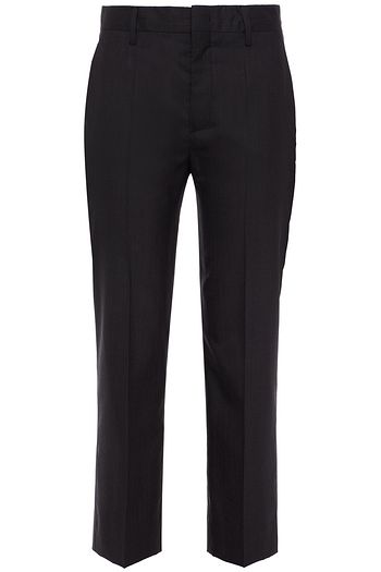 PRADA Cropped wool and silk-blend slim-leg pants