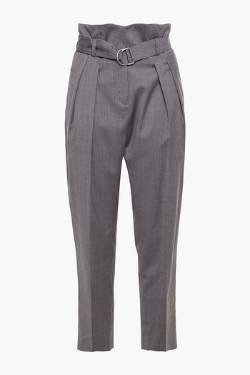 IRO Karottenhose aus einer Wollmischung mit Gürtel