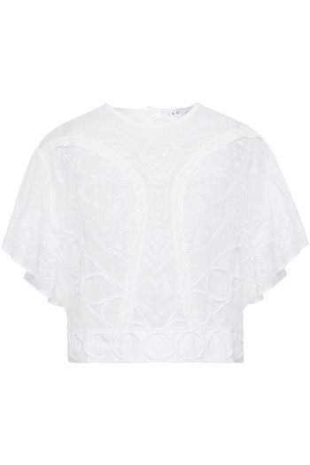 IRO Kirie Cropped Oberteil aus Ramie mit Stickereien