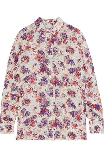 IRO Haul printed crepe de chine shirt