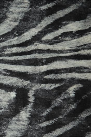 IRO Cobain frayed zebra-print wool scarf