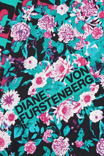 DIANE VON FURSTENBERG Jella floral-print silk-twill scarf