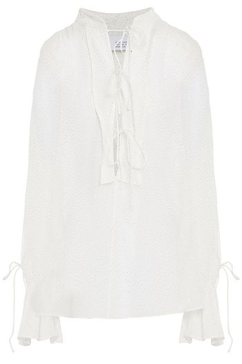 IRO Shira gathered glittered georgette blouse