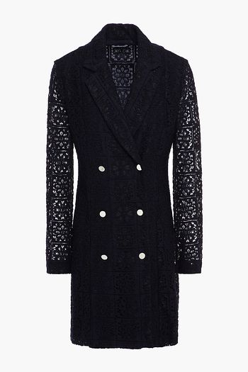 CLAUDIE PIERLOT Double-breasted corded lace mini dress
