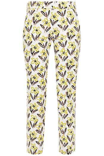 PRADA Cropped Karottenhose aus Popeline aus Stretch-Baumwolle mit floralem Print