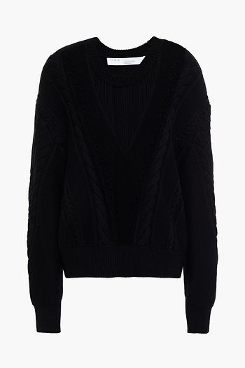 IRO Nabai lace-trimmed merino wool sweater