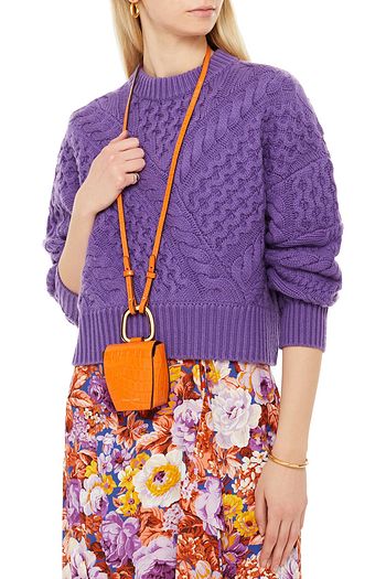DANSE LENTE Pablo croc-effect leather shoulder bag
