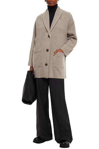 JAMES PERSE Mélange wool and cashmere-blend cardigan