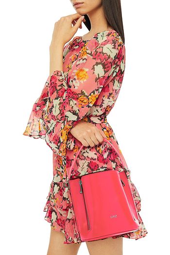 FURLA Glossed-leather bucket bag
