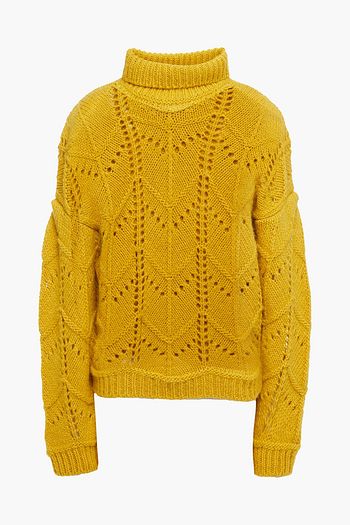 IRO Lovey pointelle-knit wool-blend turtleneck sweater