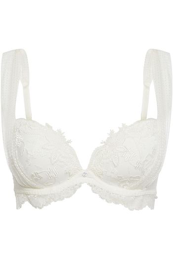 LISE CHARMEL Crystal-embellished mesh-paneled lace pushup bra