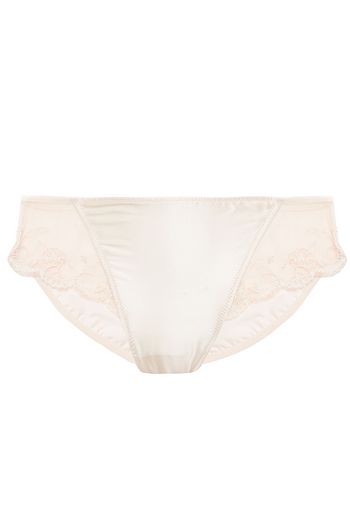 LISE CHARMEL Splendeur Soie embroidered tulle-paneled satin mid-rise briefs