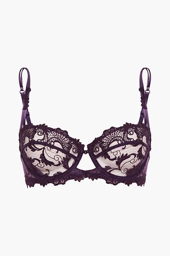 LISE CHARMEL Dressing Floral crystal-embellished guipure lace balconette bra