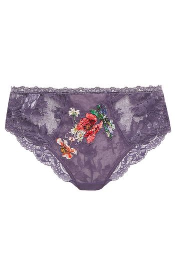 LISE CHARMEL Rêve Orchidée embroidered tulle and lace low-rise briefs