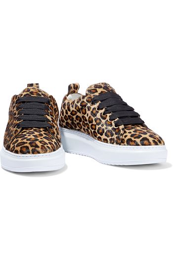 MANEBÍ Hamptons leopard-print calf hair sneakers