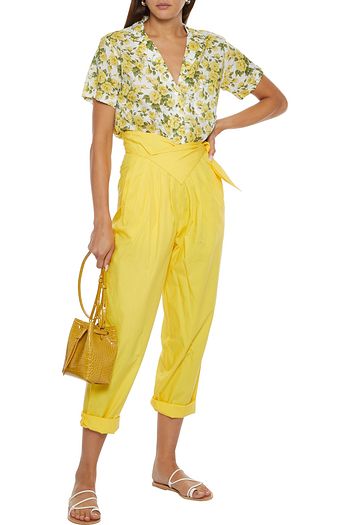 ONIA Vacation floral-print cotton-voile shirt