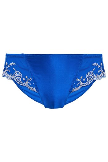 LISE CHARMEL Splendeur Soie embroidered tulle-trimmed satin mid-rise briefs