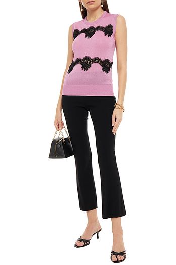 DOLCE & GABBANA Weste aus Lurex® mit Spitzenbesatz