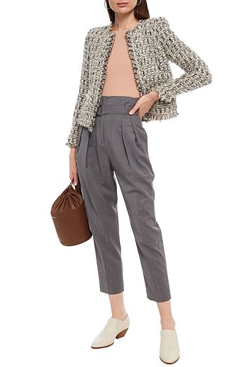 IRO Lone frayed bouclé-tweed jacket