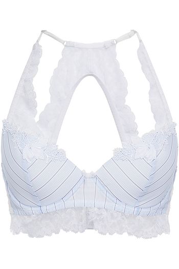 LISE CHARMEL Dandy lace and striped tulle underwired bra
