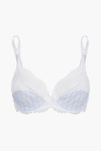 LISE CHARMEL Dandy lace and striped tulle underwired bra