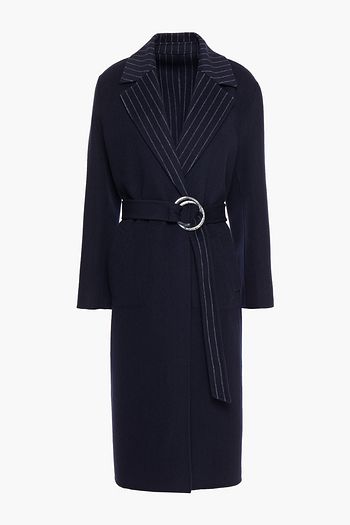 CLAUDIE PIERLOT Reversible belted wool-blend felt coat