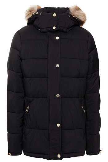 MICHAEL MICHAEL KORS Faux fur-trimmed quilted shell hooded jacket