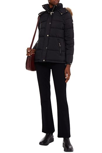 MICHAEL MICHAEL KORS Faux fur-trimmed quilted shell hooded jacket