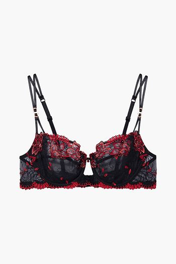 LISE CHARMEL Embellished stretch-tulle underwired bra
