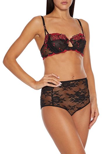 LISE CHARMEL Embellished stretch-tulle underwired bra