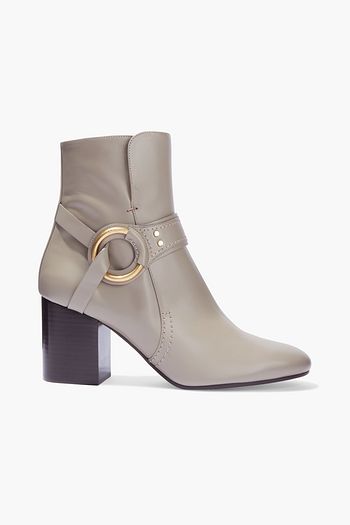 CHLOÉ Demi ring-embellished leather ankle boots