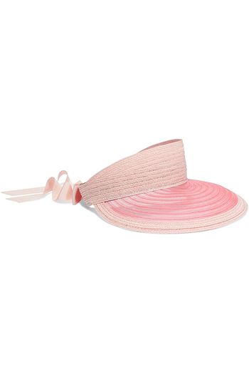 EUGENIA KIM Ricky grosgrain-trimmed mesh and hemp-blend visor