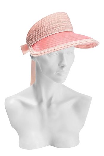 EUGENIA KIM Ricky grosgrain-trimmed mesh and hemp-blend visor
