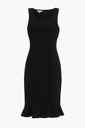 MICHAEL KORS COLLECTION Fluted wool-blend crepe dress