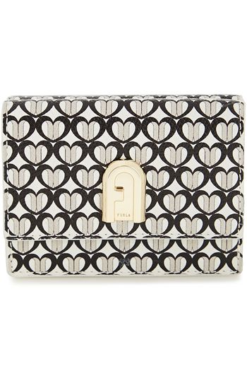 FURLA Printed textured-leather wallet
